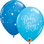 Qualatex Baby Boy Stars 11″ Latex Balloons (50)