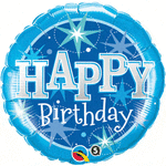 Birthday Blue Sparkle 36″ Balloon
