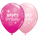 Cumpleaños Sparkle Pink & Wild Berry 11″ Globos de látex (50)