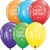 Qualatex Latex 11" Round Birthday Candles & Starbursts Latex Balloons (50 pack)