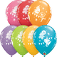 Globos redondos de látex Circus Parade de 11" (paquete de 50)