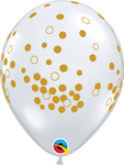 Qualatex Latex 11" Round Confetti Dots Latex Balloons (50 pack)