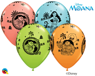 Qualatex Latex 11" Round Disney Moana & Maui Balloons (25 pack)