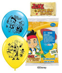 Qualatex Latex 12" Jake and The Never Land Pirates Latex Balloons 6 Count