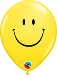 Globos redondos con cara sonriente de 5" (paquete de 100)