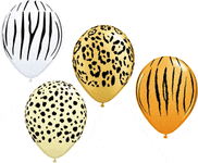 Qualatex Latex 5" Safari Assortment Latex Balloons 100 Count