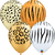 Qualatex Latex 50 Animal Print Safari Balloons — 11" Round Desert Tones