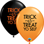 Qualatex Latex Assorted Simply Trick-or-Treat Yo Self 11″ Latex Balloons (50 count)