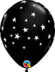 Contempo Stars Onyx Black 11″ Latex Balloons (50)