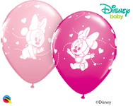 Qualatex Latex Disney Minnie Mouse Baby Hearts Pink Assortment 11″ Latex Balloons (25)