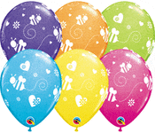 Qualatex Latex Flying Bees & Hearts 11″ Latex Balloons (50 count)