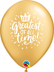 Qualatex Latex Gold The Greatest of All Time 11″ Latex Balloons (50 count)