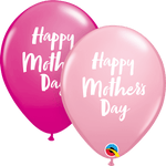 Qualatex Latex Happy Mother's Day Pink Wild Berry 11″ Latex Balloons (50 count)