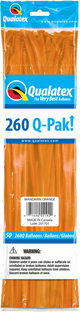 Mandarin Orange 260Q Latex Balloons (50)