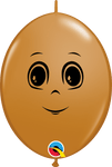 Qualatex Latex Mocha Brown Masculine Face 6″ QuickLink Balloons (50)