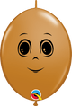 Mocha Brown Masculine Face 6″ QuickLink Balloons (50)