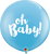 Pale Blue Oh Baby! 36″ Latex Balloons (2 count)