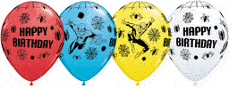 Qualatex Latex Spiderman Birthday Assorted 11″ Latex Balloons (25)