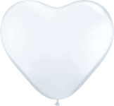 Globos Latex Blancos 11″ Corazón (100)