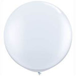 Qualatex Latex White 36″ (3′ Spherical) Latex Balloons (2)