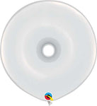 Qualatex Latex White Geo Donut 16″ Latex Balloons (25 count)