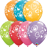 Mix & Match Corazones Surtido Festivo 11″ Globos de Látex (50)