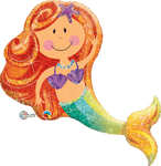 Globo Gigante de Sirena Feliz de 38"