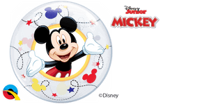 Qualatex Mylar & Foil Air-Fill Disney Mickey 12″ Bubble Balloon (10 pack)