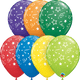 Carnival Surtido Estrellas Puntos Confeti 11″ Globos (50 unidades)