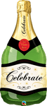 Qualatex Mylar & Foil Celebrate Champagne Bottle 39″ Foil Balloon