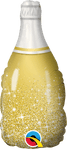 Qualatex Mylar & Foil Mini Gold Bubbly Wine Bottle (requires heat-sealing) 14″ Balloon
