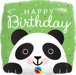 Panda Happy Birthday Globo cuadrado de 18"