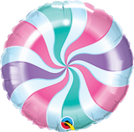 Qualatex Mylar & Foil Pastel Candy Swirl 18″ Balloon