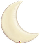 Qualatex Mylar & Foil Pearl Ivory Crescent Moon 35″ Balloon