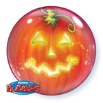 Qualatex Mylar & Foil Pumpkin Jack O' Lantern 22″ Bubble Balloon Balloon