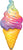 Qualatex Mylar & Foil Rainbow Swirl Ice Cream 39″ Balloon