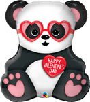 Qualatex Mylar & Foil Valentine's Panda Bear 32″ Balloon