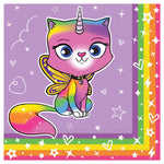 Rainbow Butterfly Unicorn Kitty Beverage Napkins by Amscan from Instaballoons