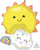 Rainbow Sun Cloud Family 35″ Foil Balloon by Anagram from Instaballoons