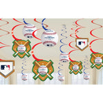 Rawlings Baseball Value Pack Swirl Decorations by Amscan from Instaballoons