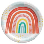 Retro Rainbow Paper Plates 9″ by Amscan from Instaballoons