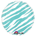Robins Egg Zebra 18″ Foil Balloon by Anagram from Instaballoons