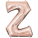 Rose Gold Letter Z 34″ Foil Balloon by Anagram from Instaballoons