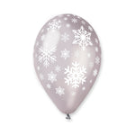 Snowflakes On Clear 12″ Latex Balloons by Gemar from Instaballoons