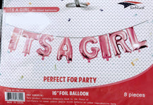 SoNice Mylar & Foil It's A Girl 16″ Balloon Banner Kit