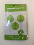 SoNice Party Supplies Lime Green Honeycombs set 8″ (3 count)