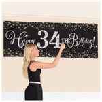 Sparkling Celebration Add-Any-Age Giant Banner Kit by Amscan from Instaballoons