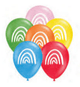 Rainbow Print Standard Assortment 14″ Latex Balloons (25 count)