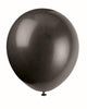 Jet Black Helium Quality 12″ Latex Balloons (10)