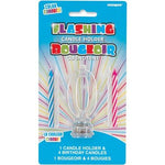 Unique Party Supplies #0 Flashing Candle Holder  (5 count)
